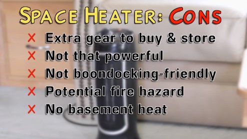 How about the pros and cons of electric space heaters