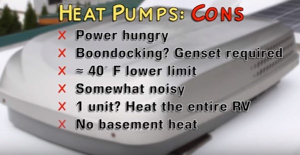 Heat pumps cons